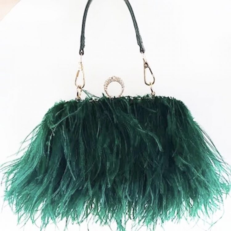 Ostrich Feather Clutch - Image 3